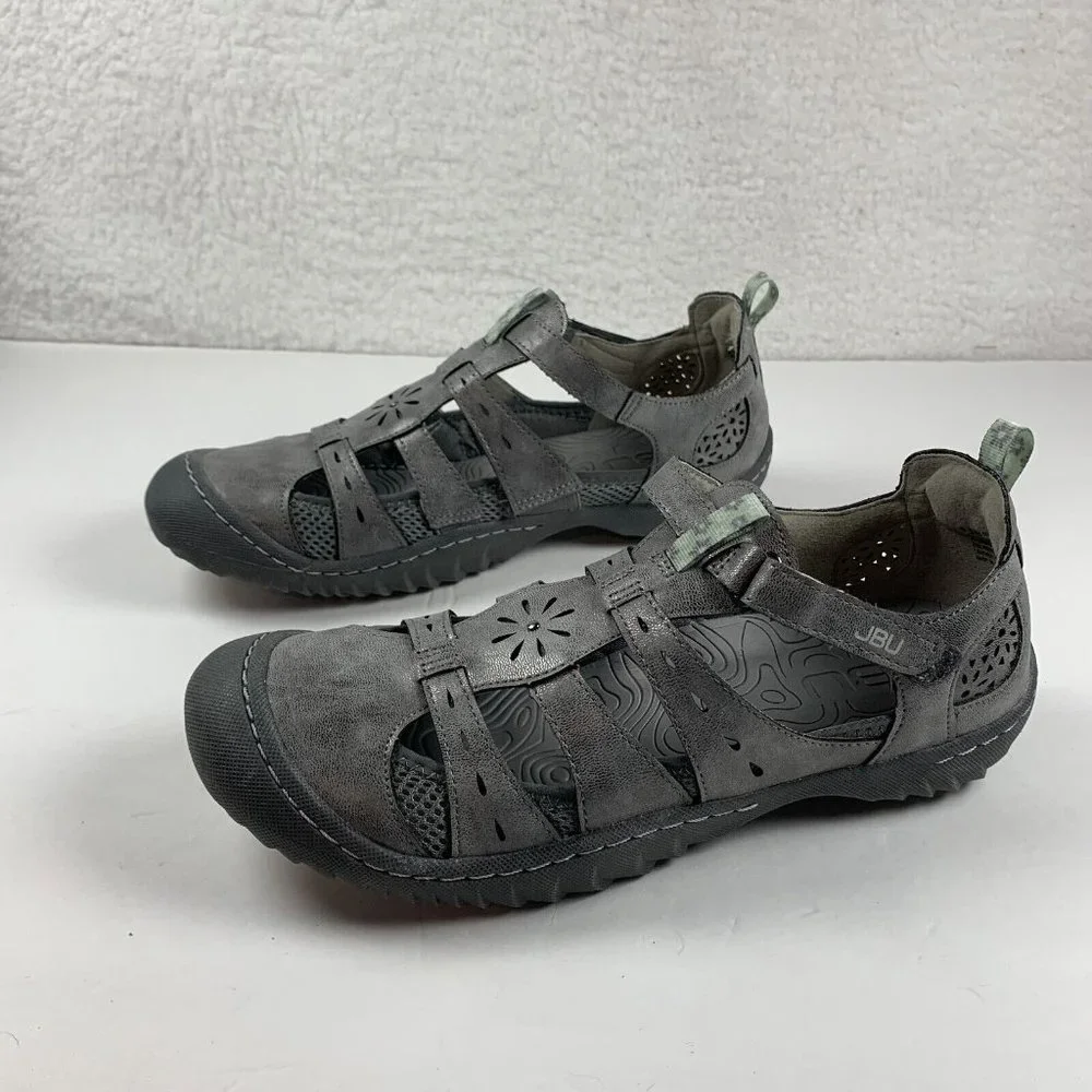 JBU by Jambu Gemini B3GEM45 Casual Fisherman Shoes Women's Sz 9.5W Gunmetal 7877